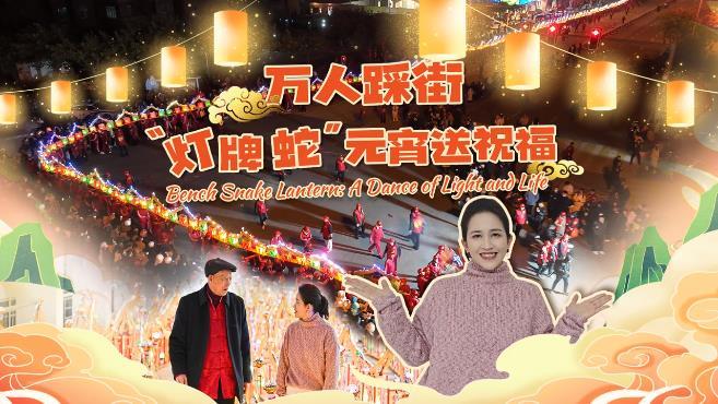 老外看平潭丨萬人踩街，“燈牌蛇”送福